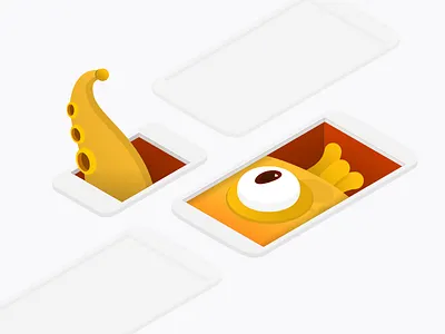 They're coming outta the goddamn devices! (4) flat isometric monsters