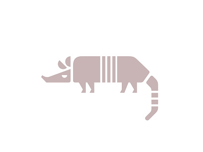 Armadillo animal armadillo geometry gray logo mascot