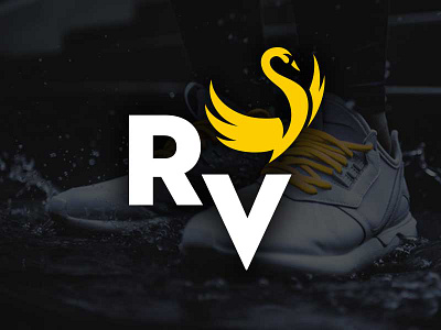 Race for Virtue - Monogram black bold logo race running shoes swan virtue yellow