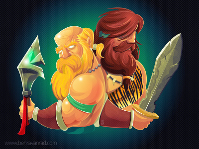 Warrior barabraian illustration sword warrior