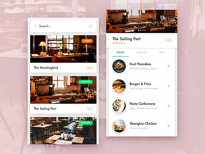 Food/Drink Menu - Daily UI - #043 app daily drink food menu mobile restaurant ui ux