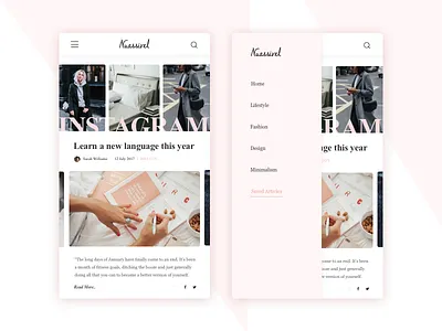 Fashion Blog blog cards design log minimal ui ux web