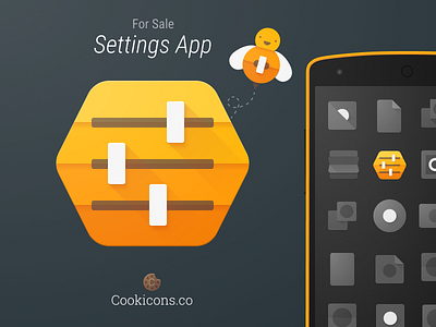 Settings App Product Icon android app bee hive icon material design settings