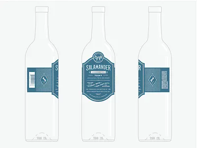 Salamander Vodka Label custom type label packaging vodka