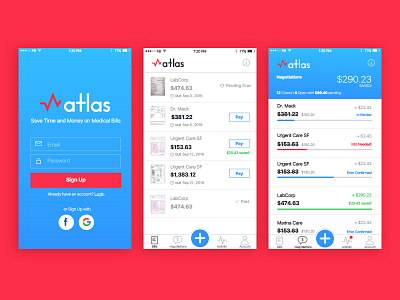 Atlas App app checkout mobile pay payment payments progress bar sign up ui ux