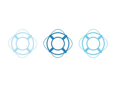 Shades of blue icon illustration life preserver life saver raft summer summer elements swimming tube