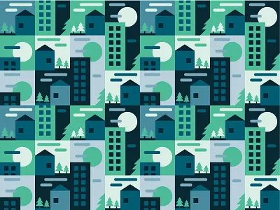 Modular City Blocks Exploration blocks city flat illustration minimal modular simple vector