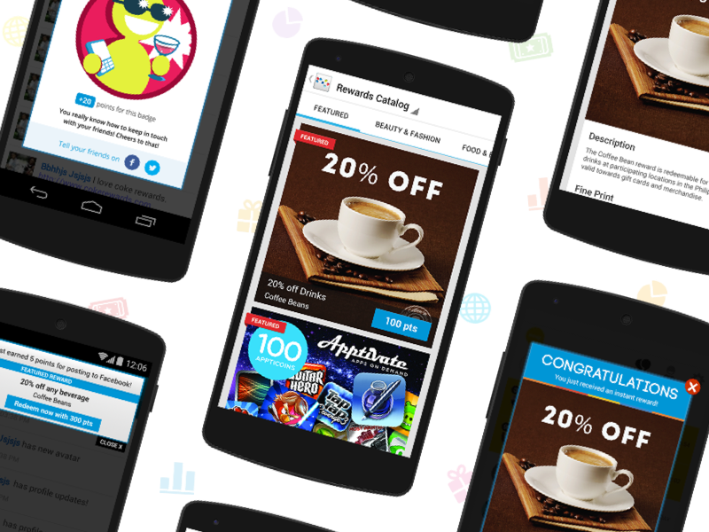 Example of Gimmie makes loyalty fun—Android Mobile Design