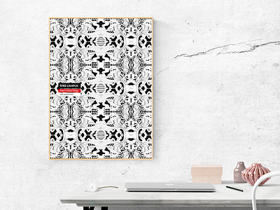 Pattern & Surface Poster balck and white desk interior pattern poster surface textile