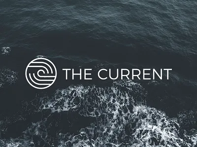 The Current Logo branding design graphic design ministry water wave