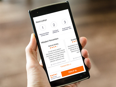 Mobile Category Screen armut cards category clean orange reviews service turkish ui user experiece ux