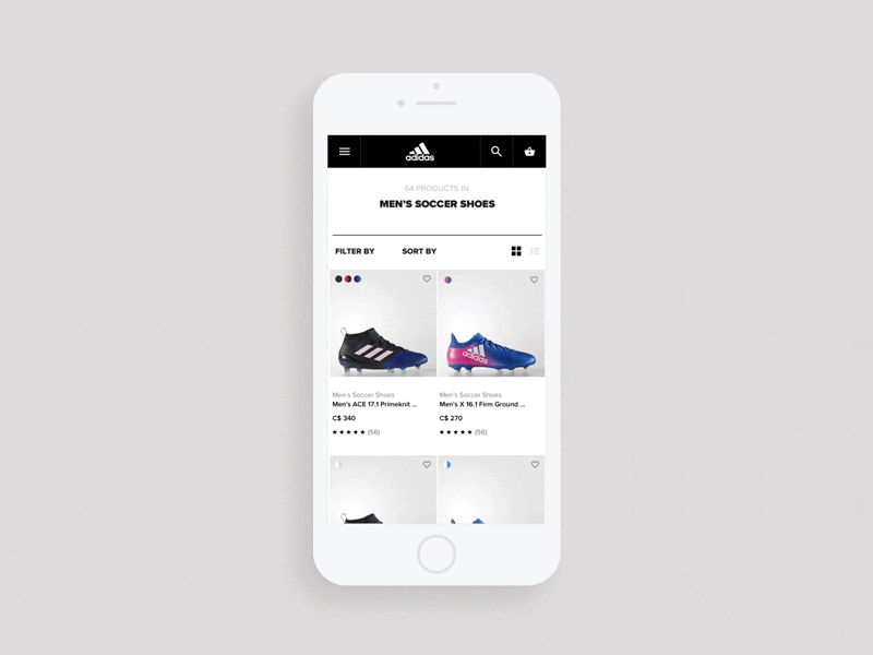 Daily UI 012 - single item adidas animation commerce daily item motion product ui