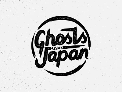 Ghosts Over Japan - Logo band branding brush script design hardcore illustration logo merch metal typography
