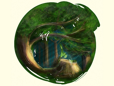 Spring Forest Thinkings forest illustration spring