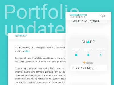 2017 Portfolio Update blog design menu minimal personal portfolio ui update ux website