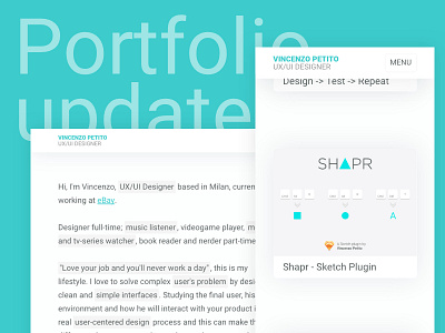 2017 Portfolio Update blog design menu minimal personal portfolio ui update ux website