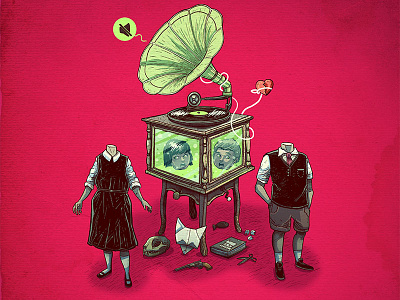 Mute Cover comics cover creepy graphic headless kids novel pink wierd