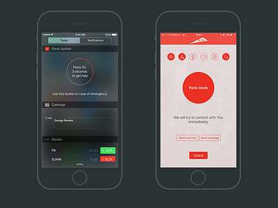 Panic Button mobile panic button ui ux