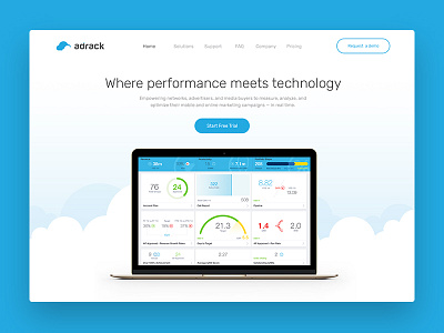 Adrack.com homepage app branding design flat ios minimal typography ui ux vector web