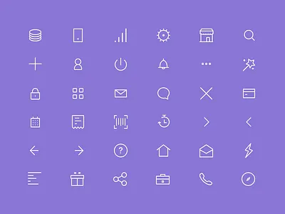 Icon Library app application design icon icons ios iphone sketch stroke vector white