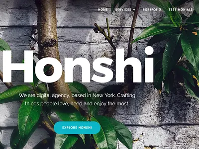 Honshi - Elementor Agency & Portfolio WordPress Theme agency bootstrap business corporate creative modern multi purpose one page parallax portfolio responsive visual composer