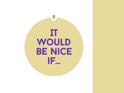 It Would Be Nice If... app css interaction ui