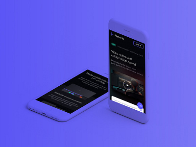 Frame.io focus lab mobile mockup phone responsive tablet website