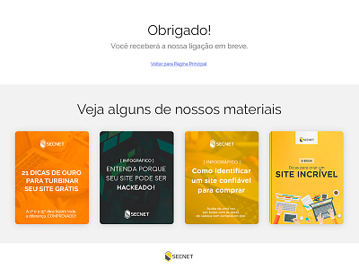 Página Obrigado - Thank you Landing Page ecommerce landing page lp magento page thankyou