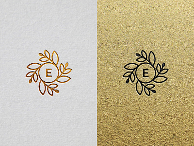 Elaìa - White and Gold gold green logo mark new oil olive paper simple