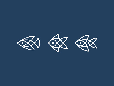 Fish fish icon line line art symbol