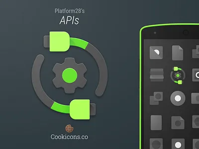 Plaform 28: APIs Icon enterprise icon material design