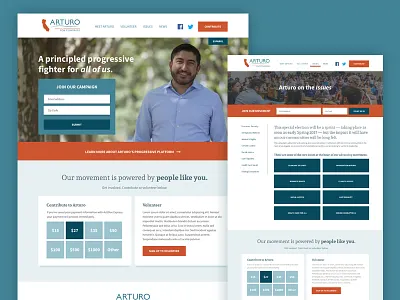 Political Campaign Website campaign political ui