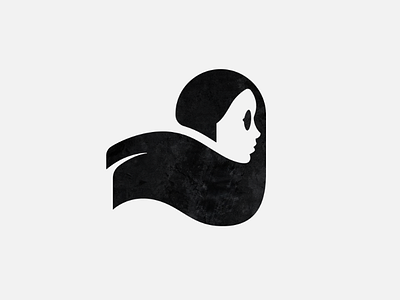 Negative space girl profile mark black girl logo mark negative space pretty