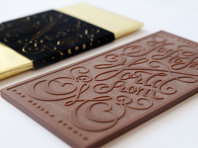 HOLIDAY CARD - SELF PROMOTION chocolate foil gold hand made holiday laser cut packaging self promotion typography velvet