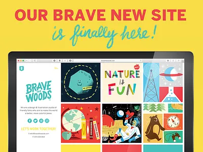 Our Brave New Site branding design illustration portfolio webdesign website