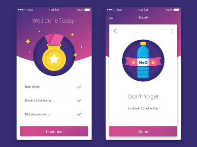 Sport Goals for Every Day :) achievement app badges free freebies icons ios medal prize screen sport water
