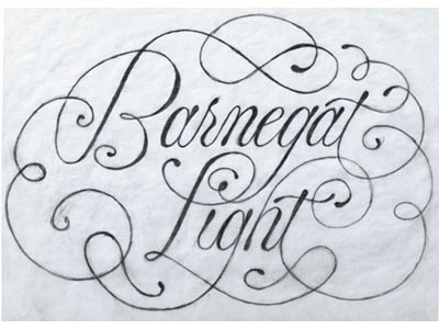 Barnegatlight hand drawn lettering