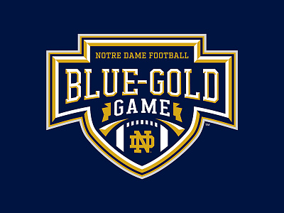 Notre Dame Blue Gold Game football game irish notre dame