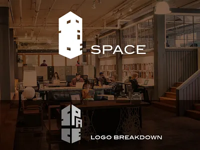Thirty Logo challenge - 1 SPACE coworking space branding design logo space