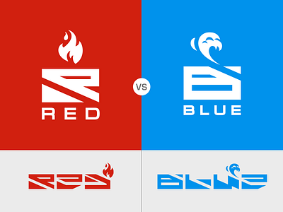 Red vs. Blue behance branding identity lettering logo logo collection logo design logofolio negative space logo typography