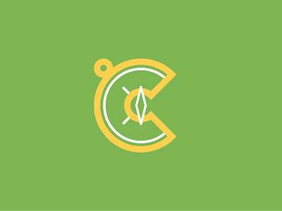 Compass C c compass letter lines logo typography