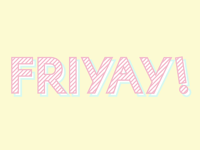 Friyay Type font pastel stripes type type design typography