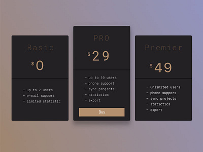 Pricing daily dailyui design pricing ui uidesign