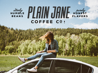 Plain Jane Brand Logo brand branding layered logo mark shadow vintage