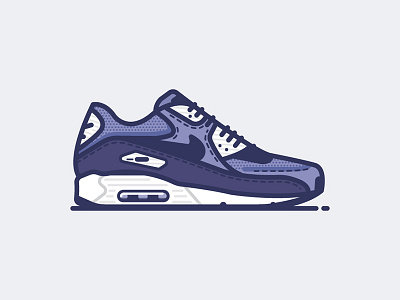 Air Max 90 "Dark Raisin" air max airmax illustration illustrator line art logo nike shoes sneakers vector