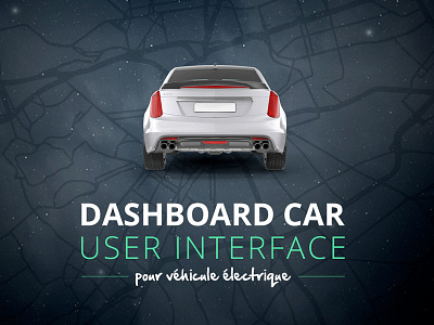 Title Car UI automobile automotive car dashboard data design font interface map title typo ui