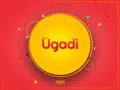 Happy Ugadi artistsix graphicdesign happyugadi madrasters march paarvaigalpaintings poster ugadi2017