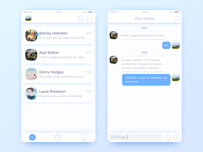ui100day_002_IM&Chat app appui chat im sketch ui
