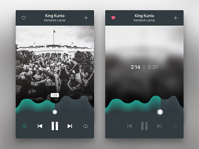 Music Player blur music music player player simple ui wave