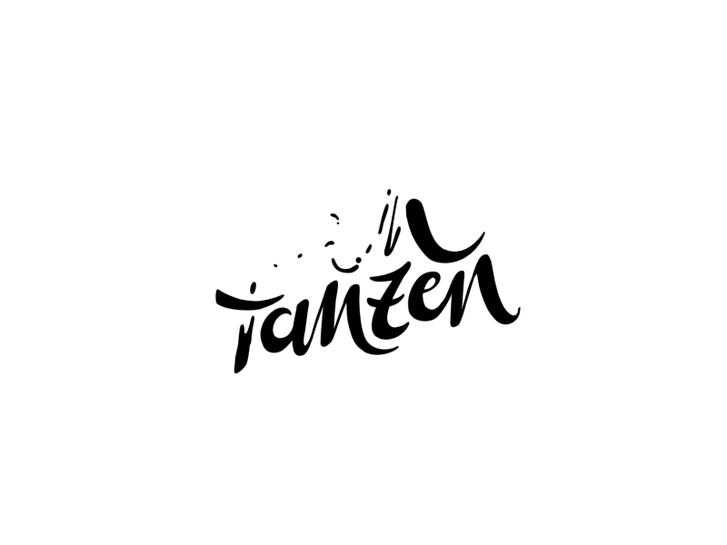 Geh Tanzen Logo Animation animation cel animation frame by frame gif hand drawn lettering liquid logo motion splash type